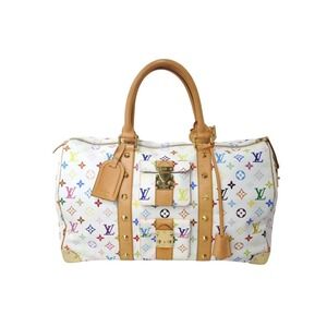 Louis Vuitton Keepall Boston bag by Takashi Murakami Monogram Multi White